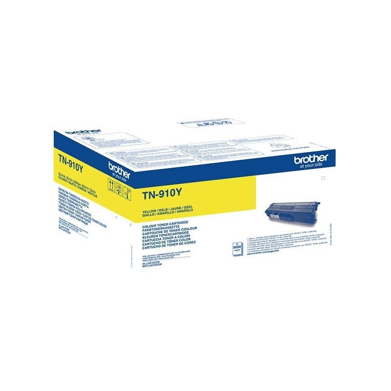 Toner jaune Brother pour HL-L9310CDW/ 9310CDWT/ 9570CDW/ 9570CDWT ... (TN-910Y)