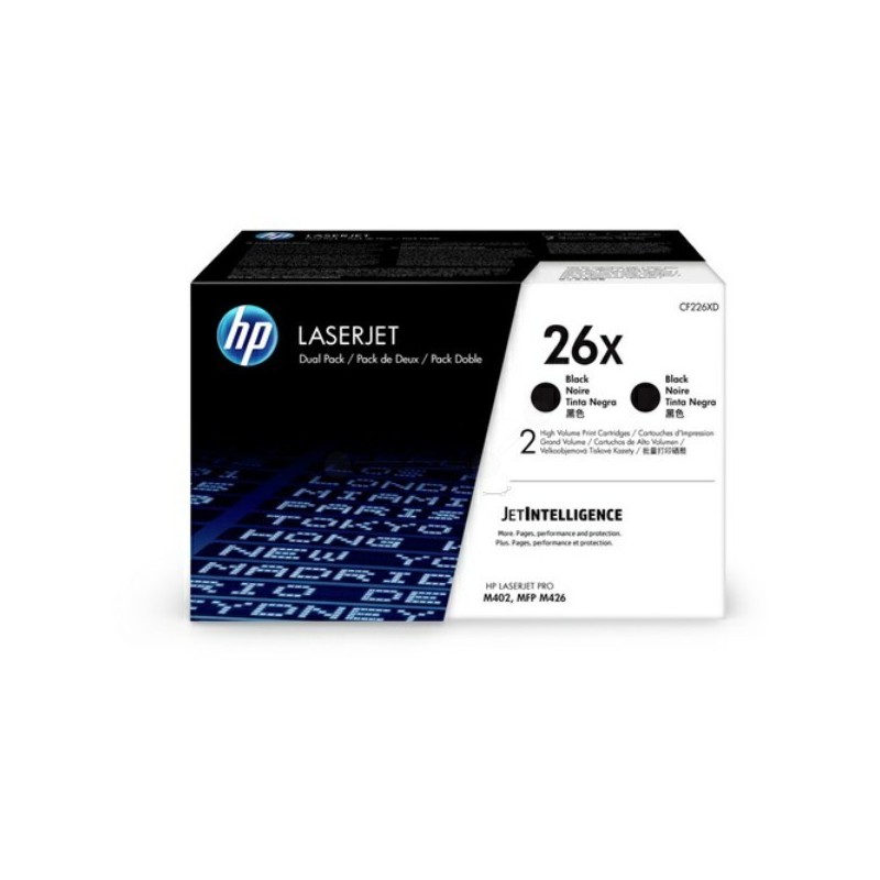 Pack 2 Toner noir HP Haute Capacité pour LaserJet Pro M402 / M426 .....(26X)
