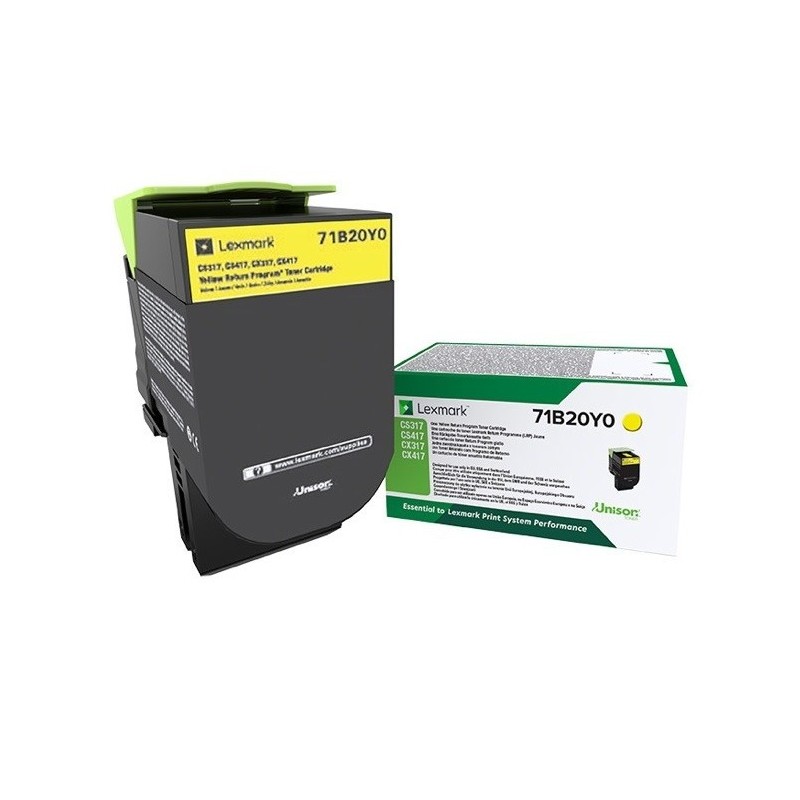 Toner Jaune Lexmark Return Program pour imprimante CS317dn/ Multifonction CX317dn