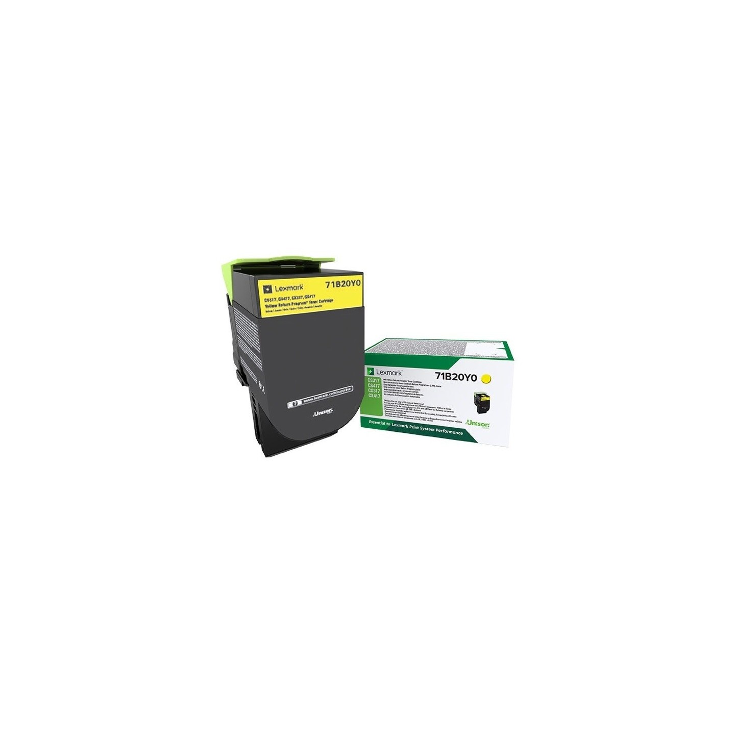 Toner Jaune Lexmark Return Program pour imprimante CS317dn/ Multifonction CX317dn