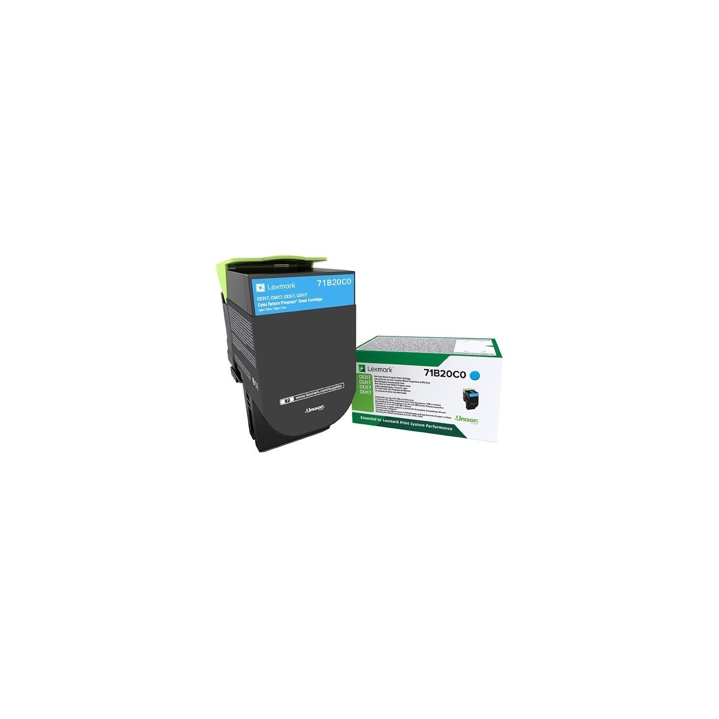 Toner Cyan Lexmark Return Program pour imprimante CS317dn/ Multifonction CX317dn