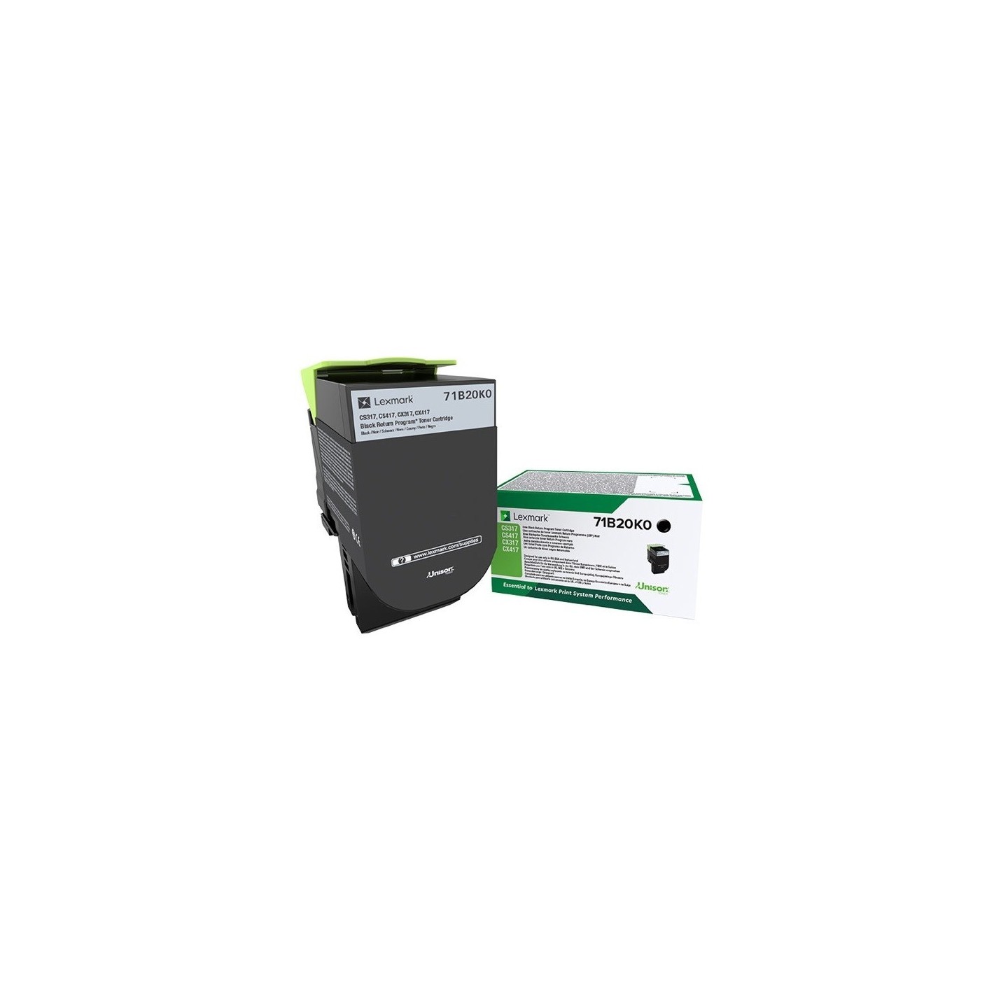 Toner Noir Lexmark Return Program pour imprimante CS317dn/ Multifonction CX317dn