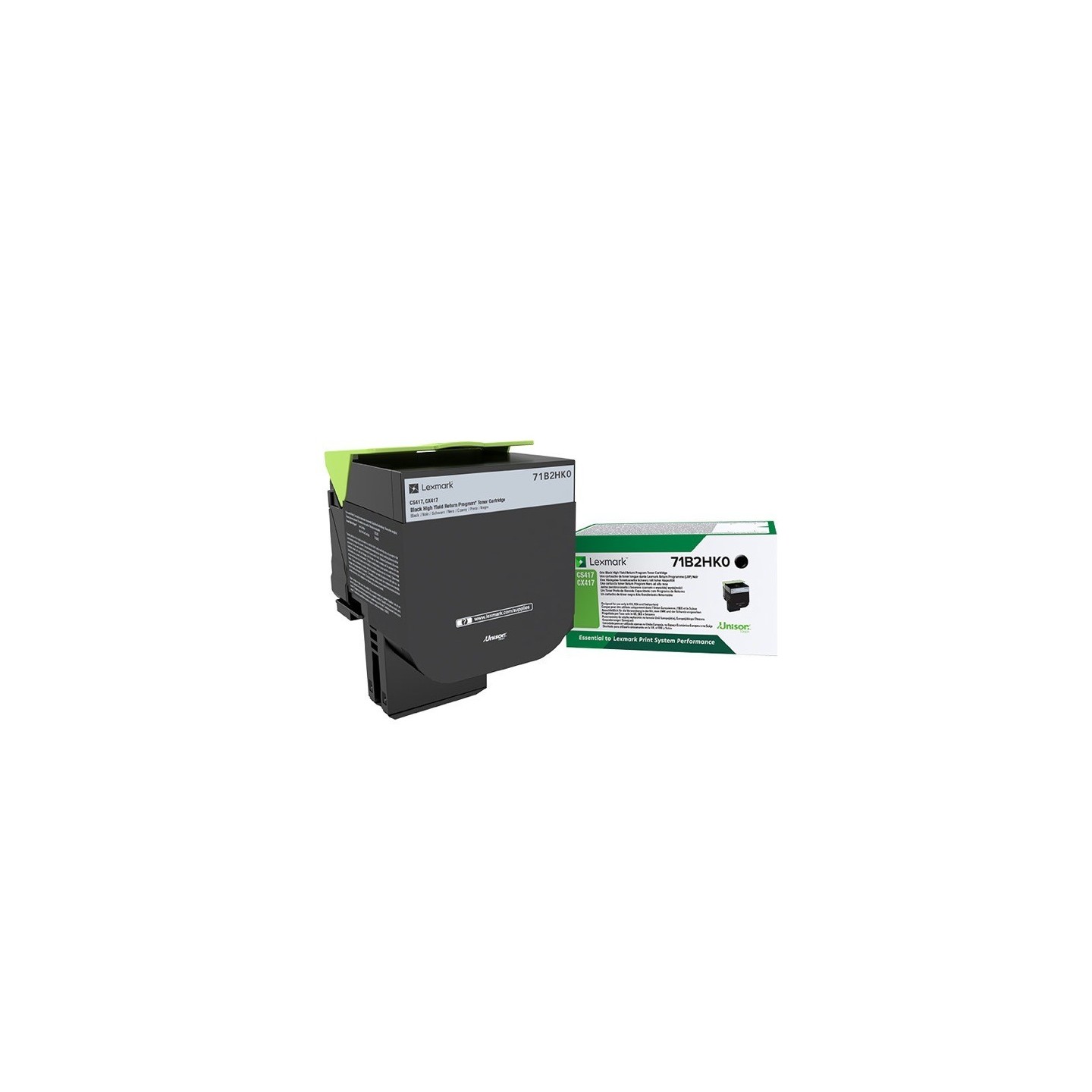 Toner Noir, rendement élevé, LEXMARK Return Program pour imprimante CS417dn/ Multifonction CX417dn