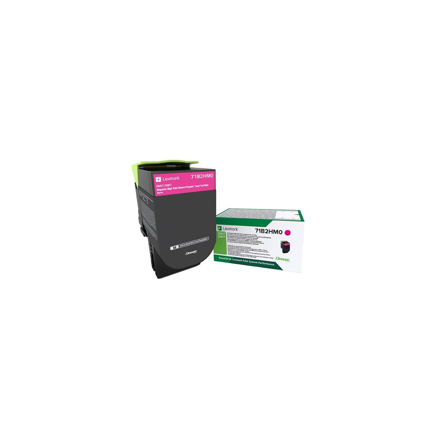 Toner Magenta, rendement élevé, LEXMARK Return Program pour imprimante CS417dn/ Multifonction CX417dn