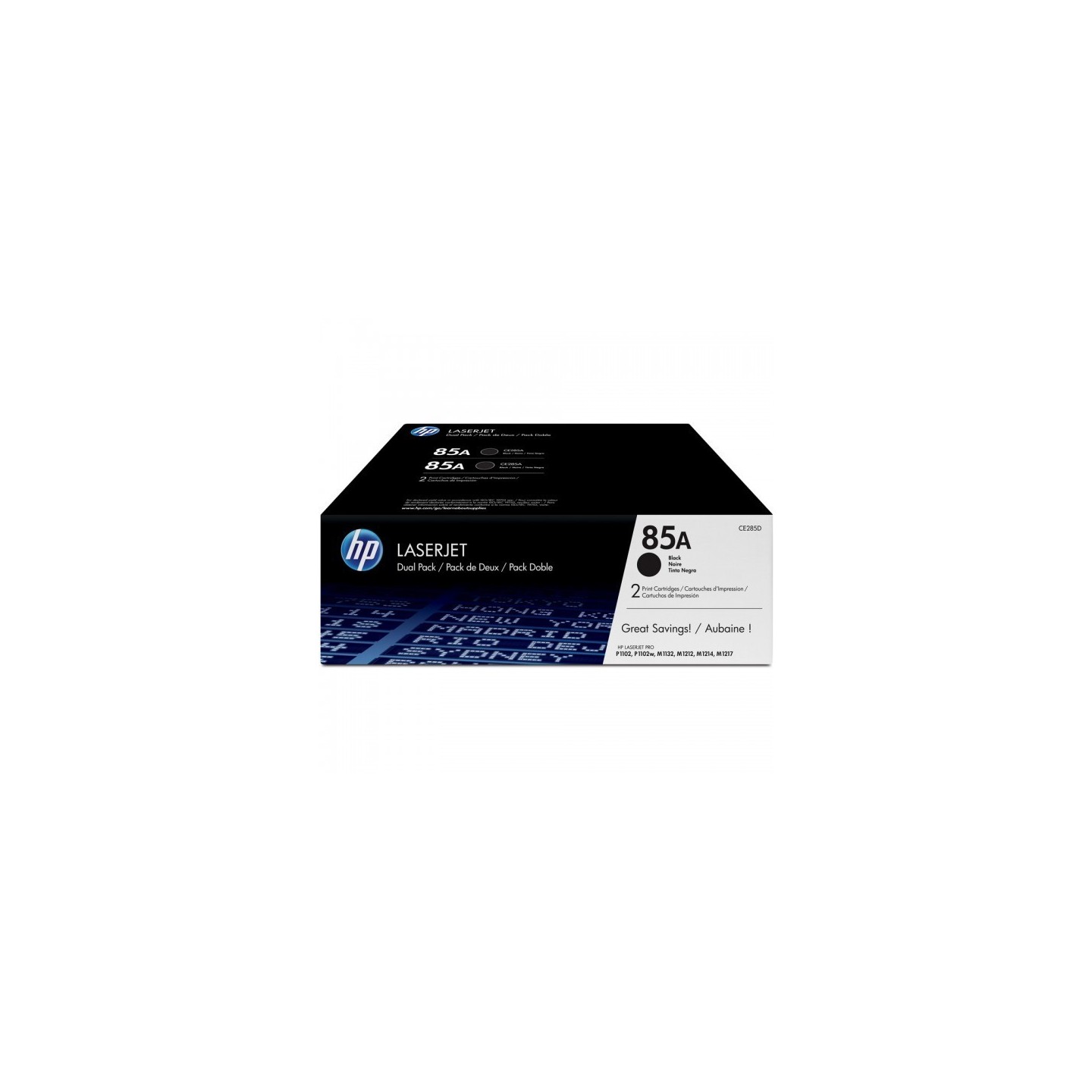 Pack de 2 Toners noirs HP pour laserjet Pro P1100 / M1130 / M1210MFP / M1132 / M1212 (85A)
