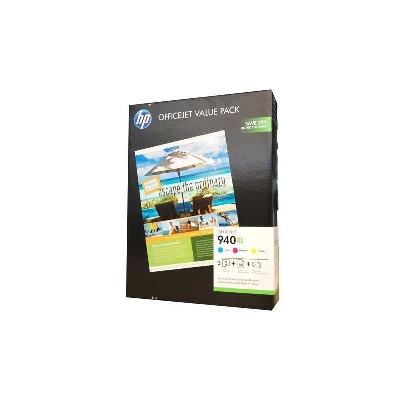 Pack jet d'encre économique pour HP Office Jet Pro 8000 / 8500 .....(N°940XL)