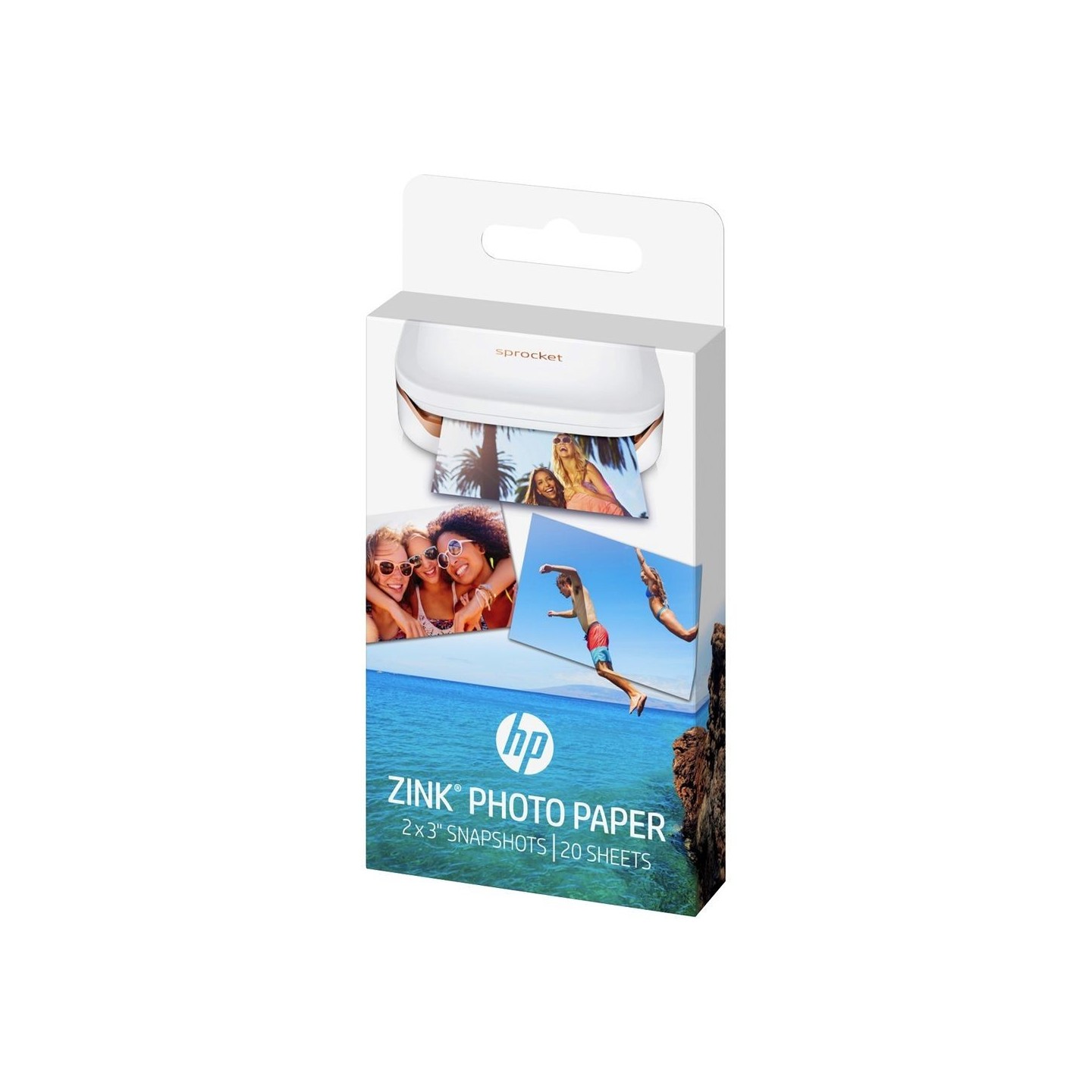 Papier photo adhésif HP ZINK® pour HP Sprocket - 20 feuilles