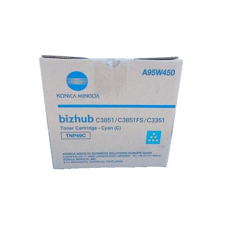 Toner Cyan Konica Minolta Bizhub C3351, C3851  (TNP49C)