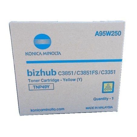 Toner Jaune Konica Minolta Bizhub C3351, C3851 (TNP49Y)