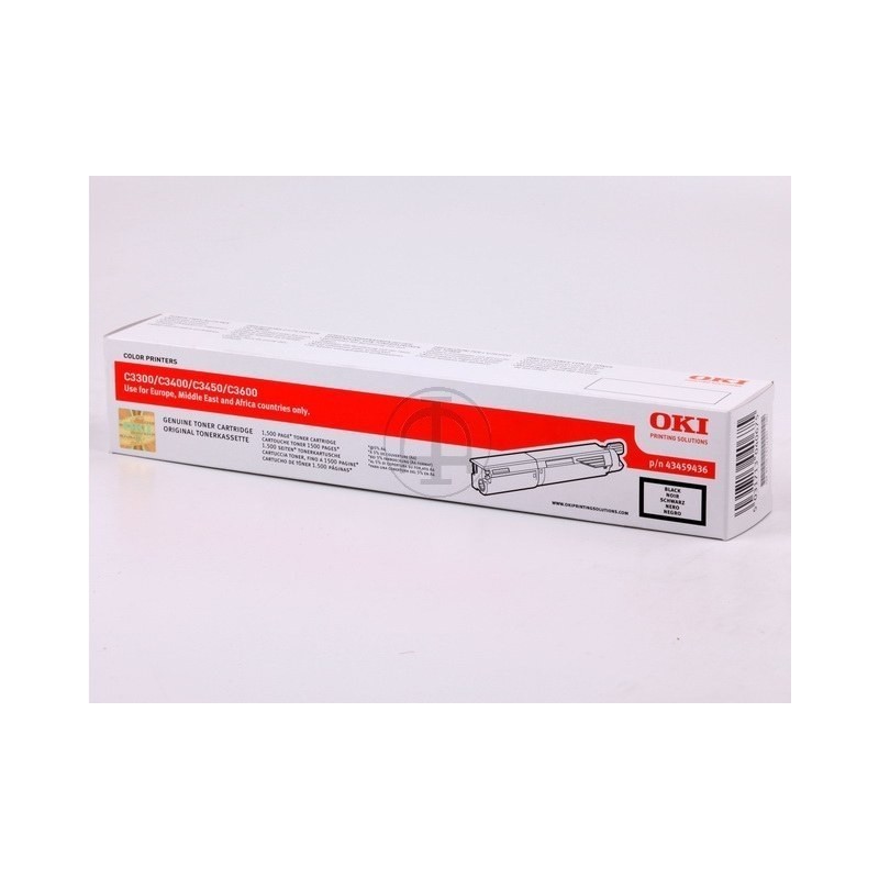 Toner noir Oki pour C3300/C3400/C3450/C3600 - 1 500 pages