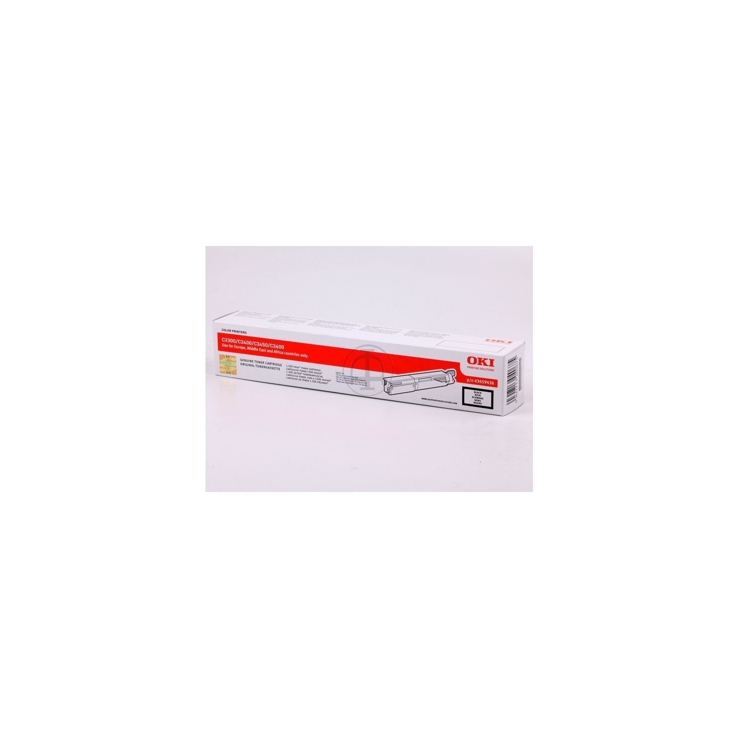 Toner noir Oki pour C3300/C3400/C3450/C3600 - 1 500 pages