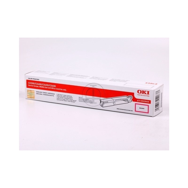 Toner magenta Oki pour C3300/C3400/C3450/C3600 - 1 500 pages
