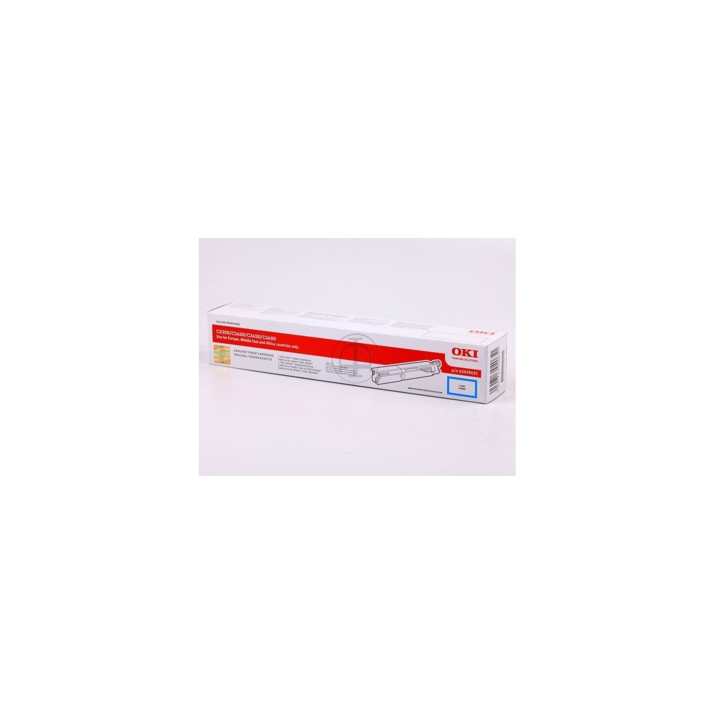 Toner cyan Oki pour C3300/C3400/C3450/C3600 - 1 500 pages