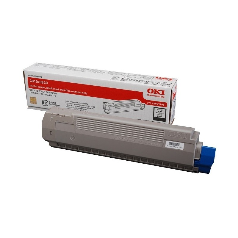Toner noir Oki pour C810 / C830, Toner Express : achat en ligne de Toner noir Oki pour C810 / C830 pour imprimante