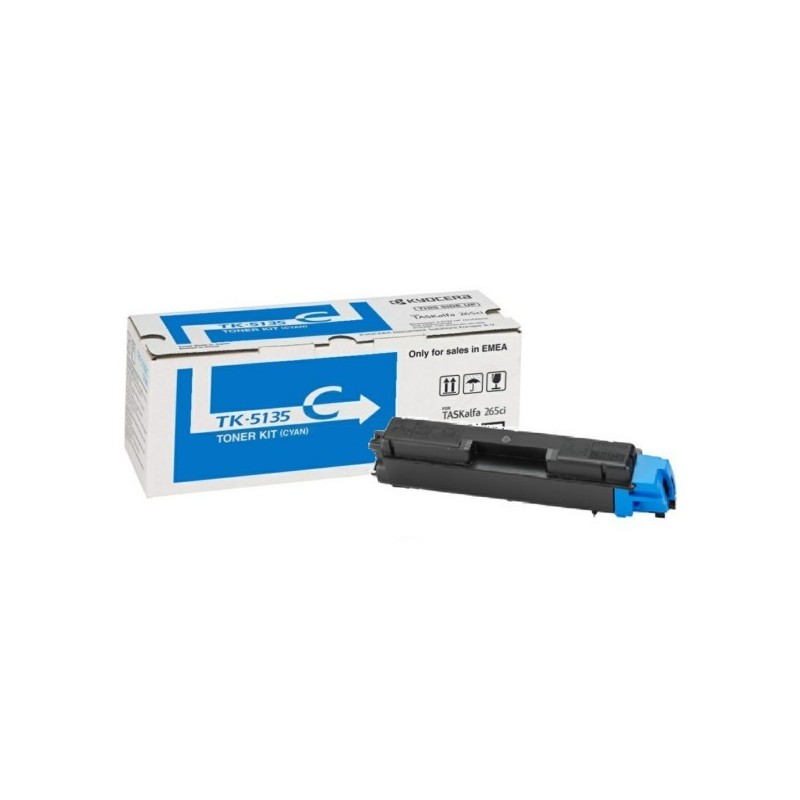 Toner cyan Kyocera Mita pour TaskAlfa 265ci/ 266ci (TK-5135C)