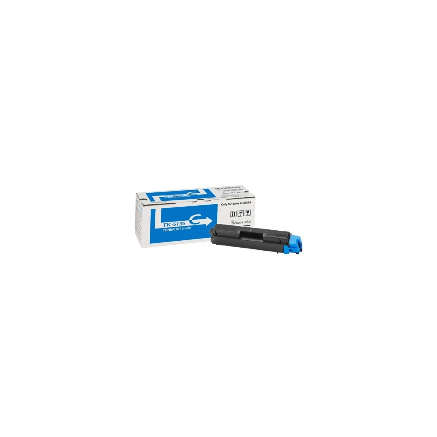 Toner cyan Kyocera Mita pour TaskAlfa 265ci/ 266ci (TK-5135C)
