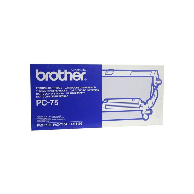 Ruban thermique Brother PC75 noir, Toner Express : achat en ligne de Ruban thermique Brother PC75 noir pour imprimante