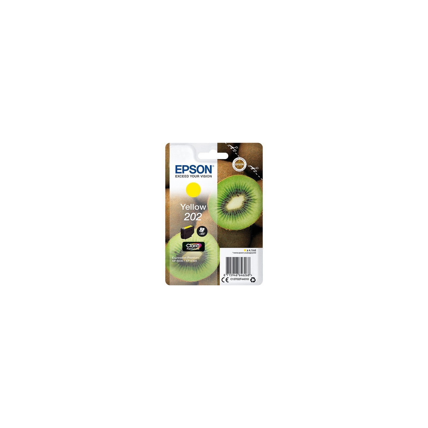 Cartouche Jaune Epson pour Expression Premium XP6000- XP6005 - (n°202 - Kiwi) 