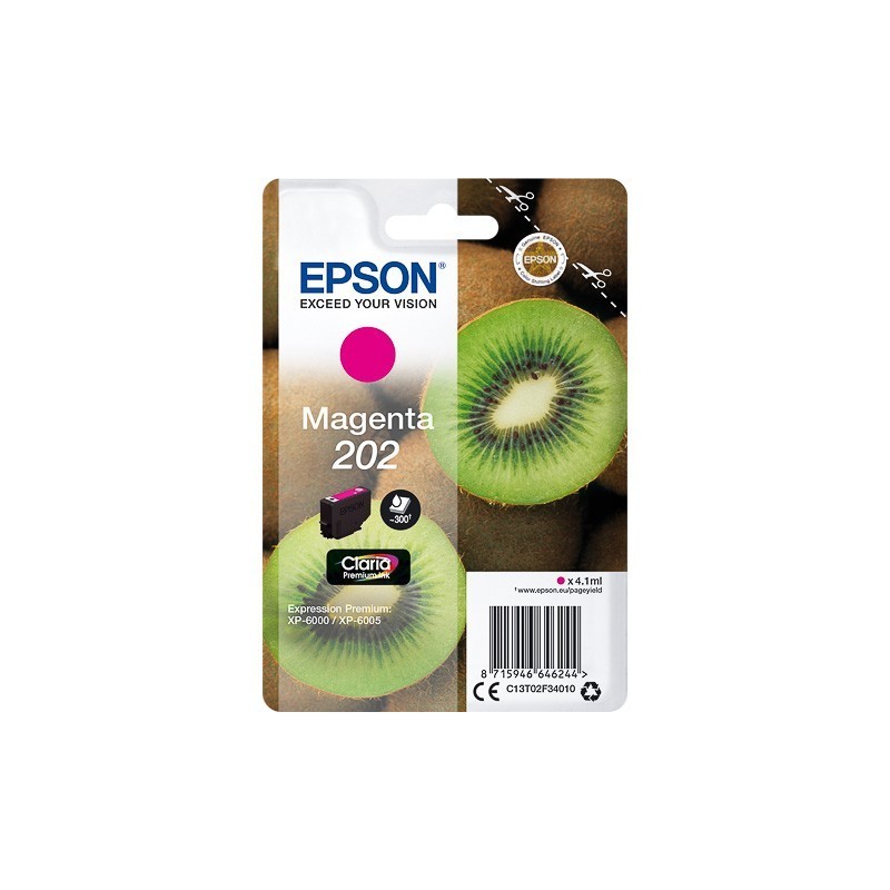 Cartouche Magenta Epson pour Expression Premium XP6000- XP6005 - (n°202 - Kiwi) 