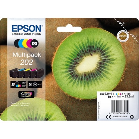 Pack 5 Cartouches Epson pour Expression Premium XP6000- XP6005 - (n°202 - Kiwi) 