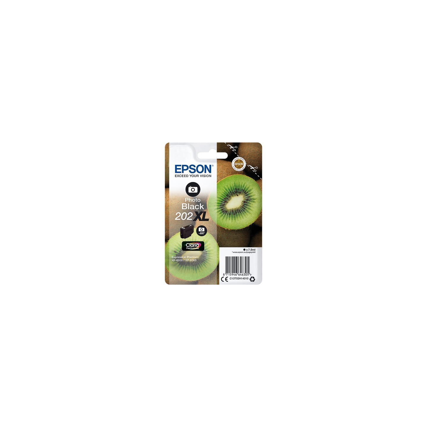 Cartouche Noir Photo XL Epson pour Expression Premium XP6000- XP6005 - (n°202XL - Kiwi) 