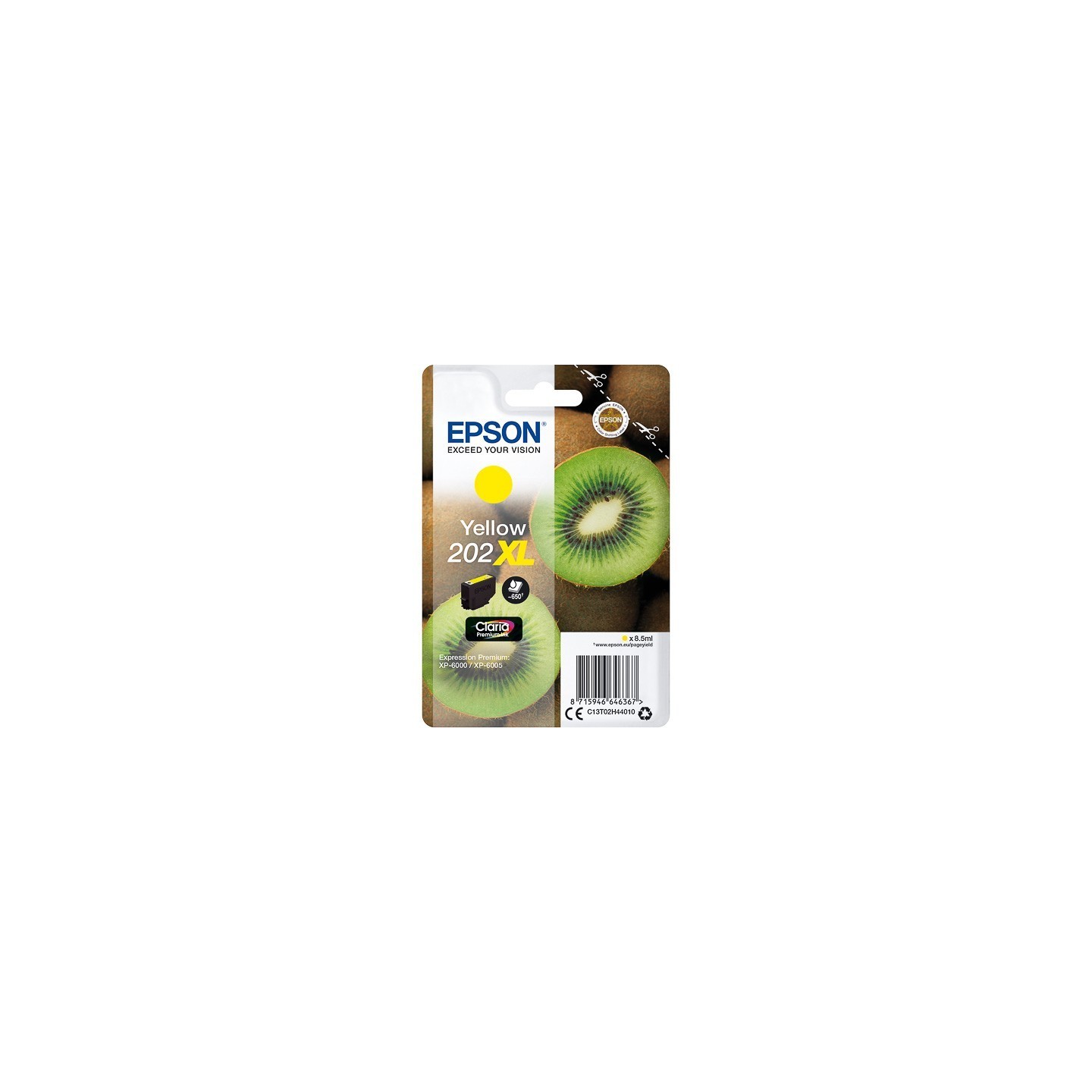 Cartouche Jaune XL Epson pour Expression Premium XP6000- XP6005 - (n°202XL - Kiwi) 