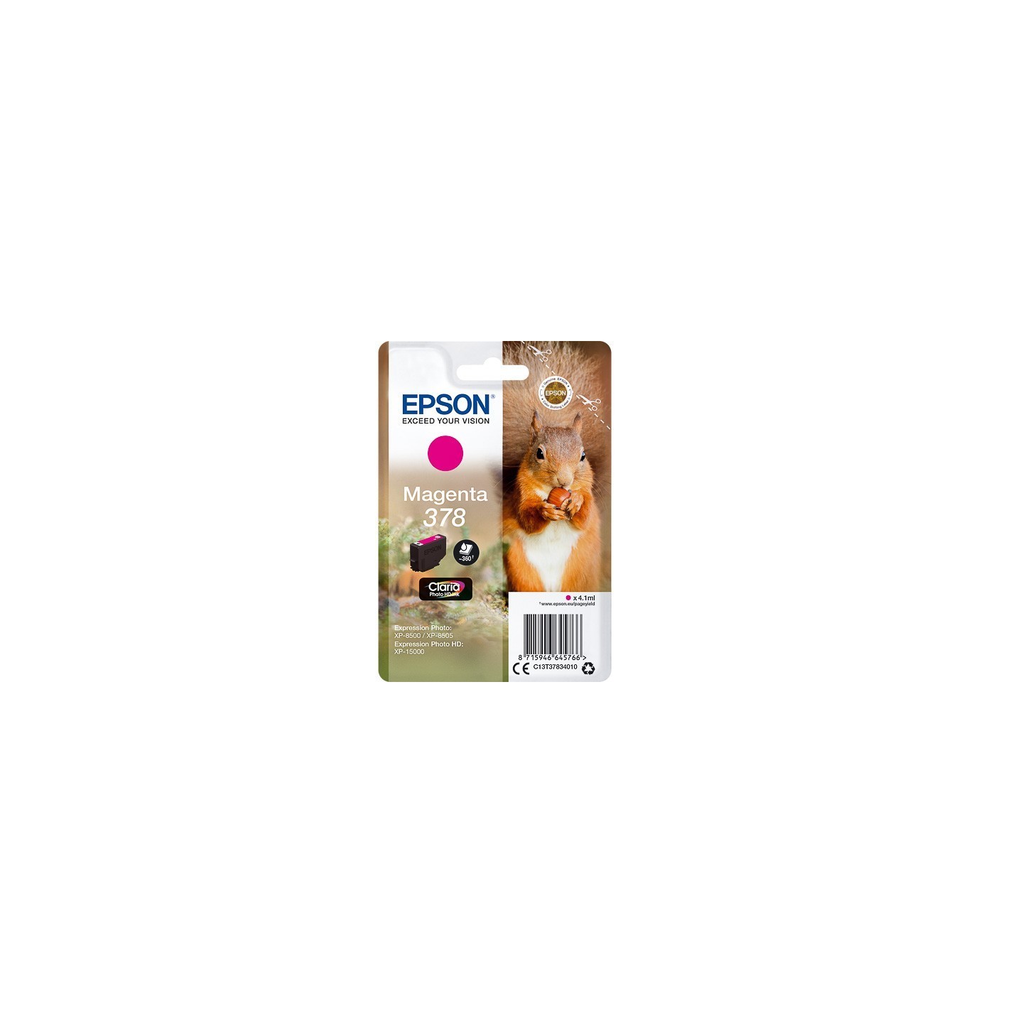 Cartouche Magenta Epson pour Expression Premium XP8500- XP8505 ... - (n°378 - Ecureuil) 