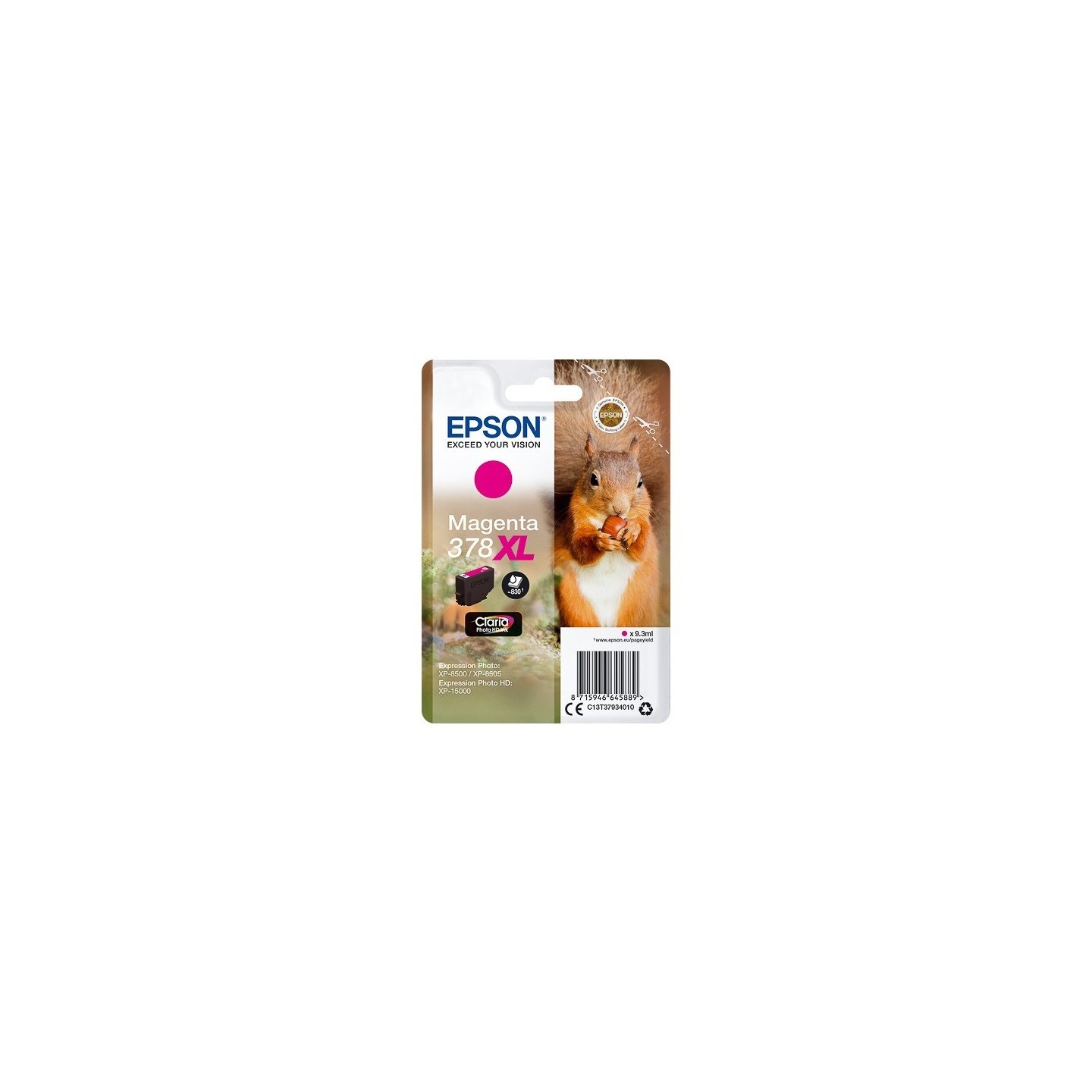 Cartouche Magenta XL Epson pour Expression Premium XP8500- XP8505 ... - (n°378XL - Ecureuil) 