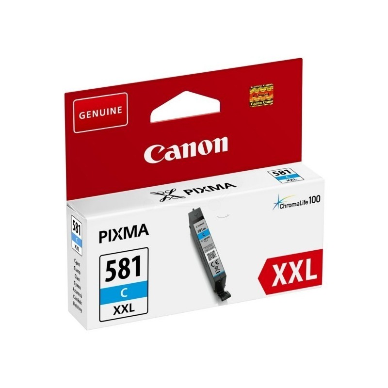 Cartouche d'encre cyan très haute capacité Canon CLI-581C XXL pour Gamme PIXMA TS8150 ...