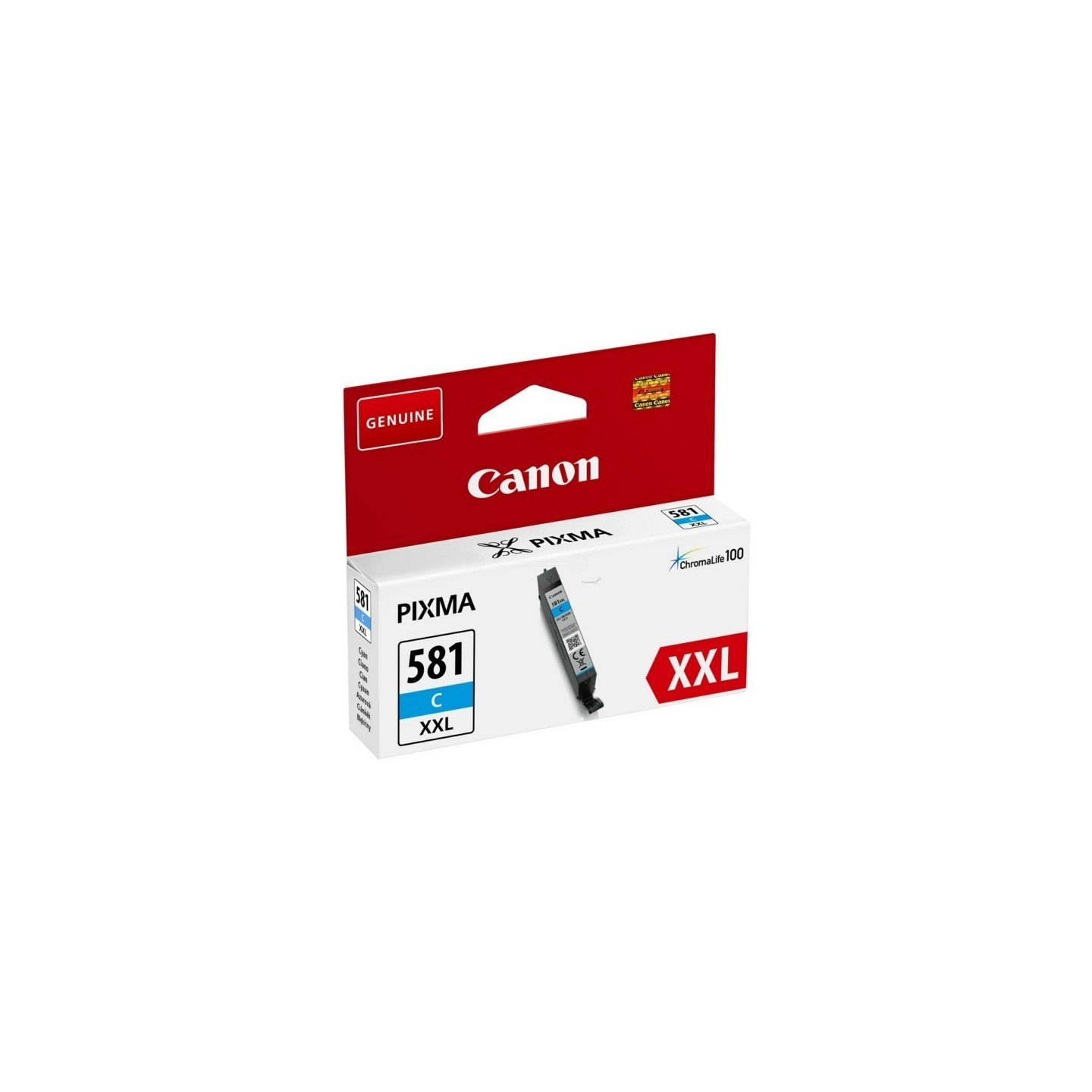 Cartouche d'encre cyan très haute capacité Canon CLI-581C XXL pour Gamme PIXMA TS8150 ...