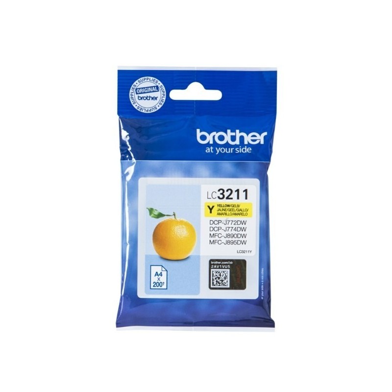 Cartouche Jet d'encre Jaune BROTHER pour multi-fonction DCP-J772DW...