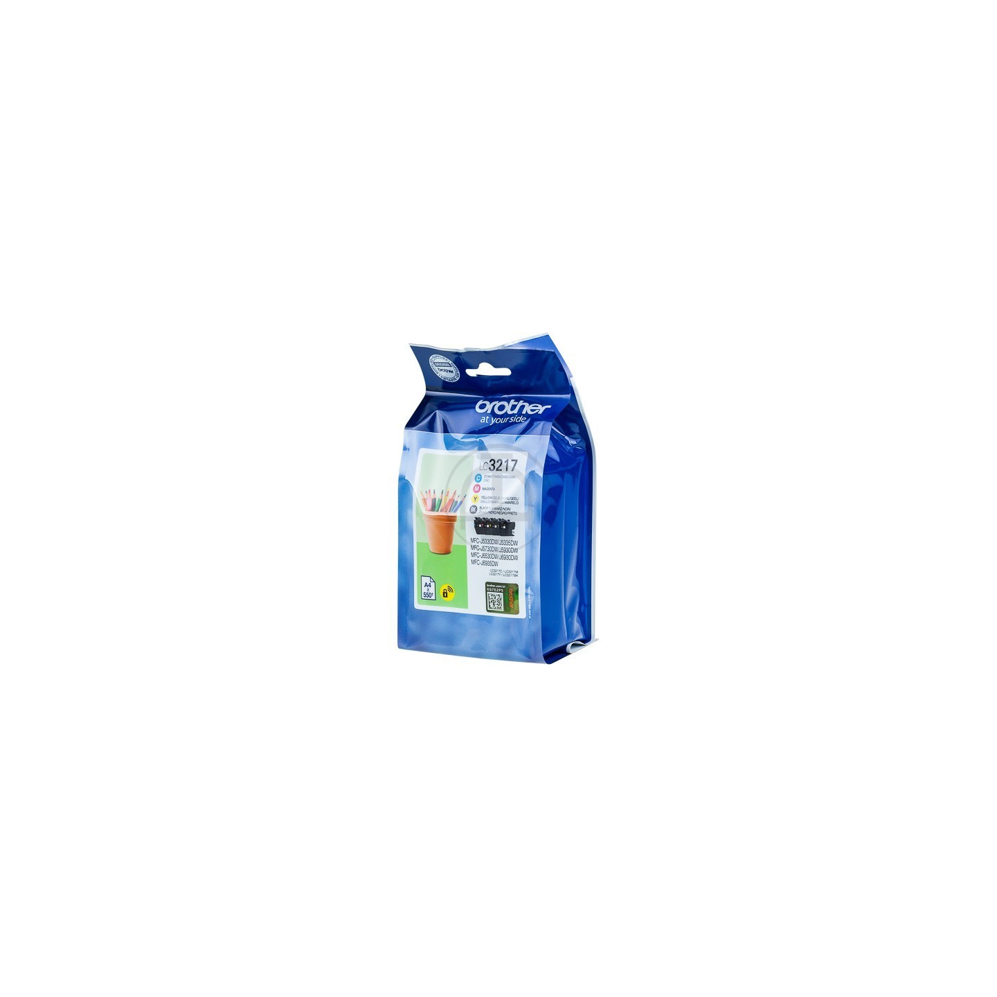 Pack 4 Cartouches Jet d'encre LC3217 BROTHER pour Imprimante  - Capacité 550 pages