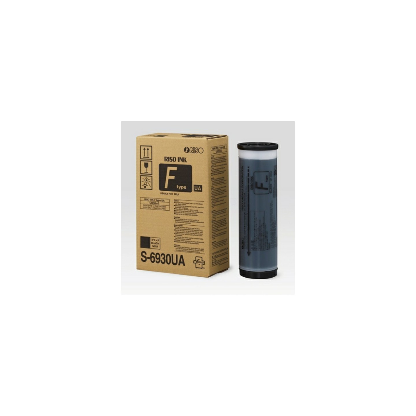 Lot de 2 Cartouches d'encre noire  pour Riso SF5030 (S6930E)