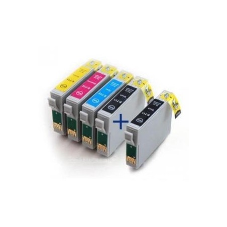 Pack de 5 Cartouches génériques pour Epson Stylus DX6050 / 4000 / 5000..., Toner Express : achat en ligne de Pack de 5 Cartouche