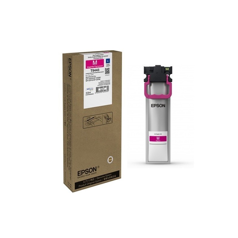 Cartouche Magenta L Epson pour WorkForce pro WF-C5XXX (T9443)
