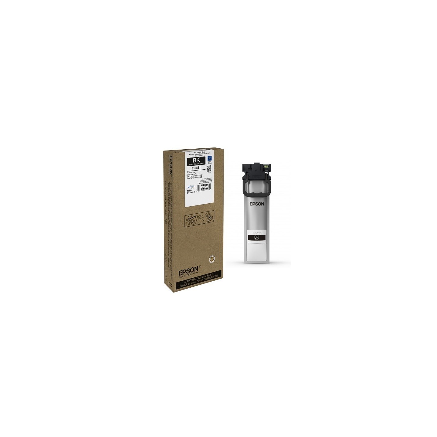 Cartouche Noir XL Epson pour WorkForce pro WF-C5XXX (T9451)