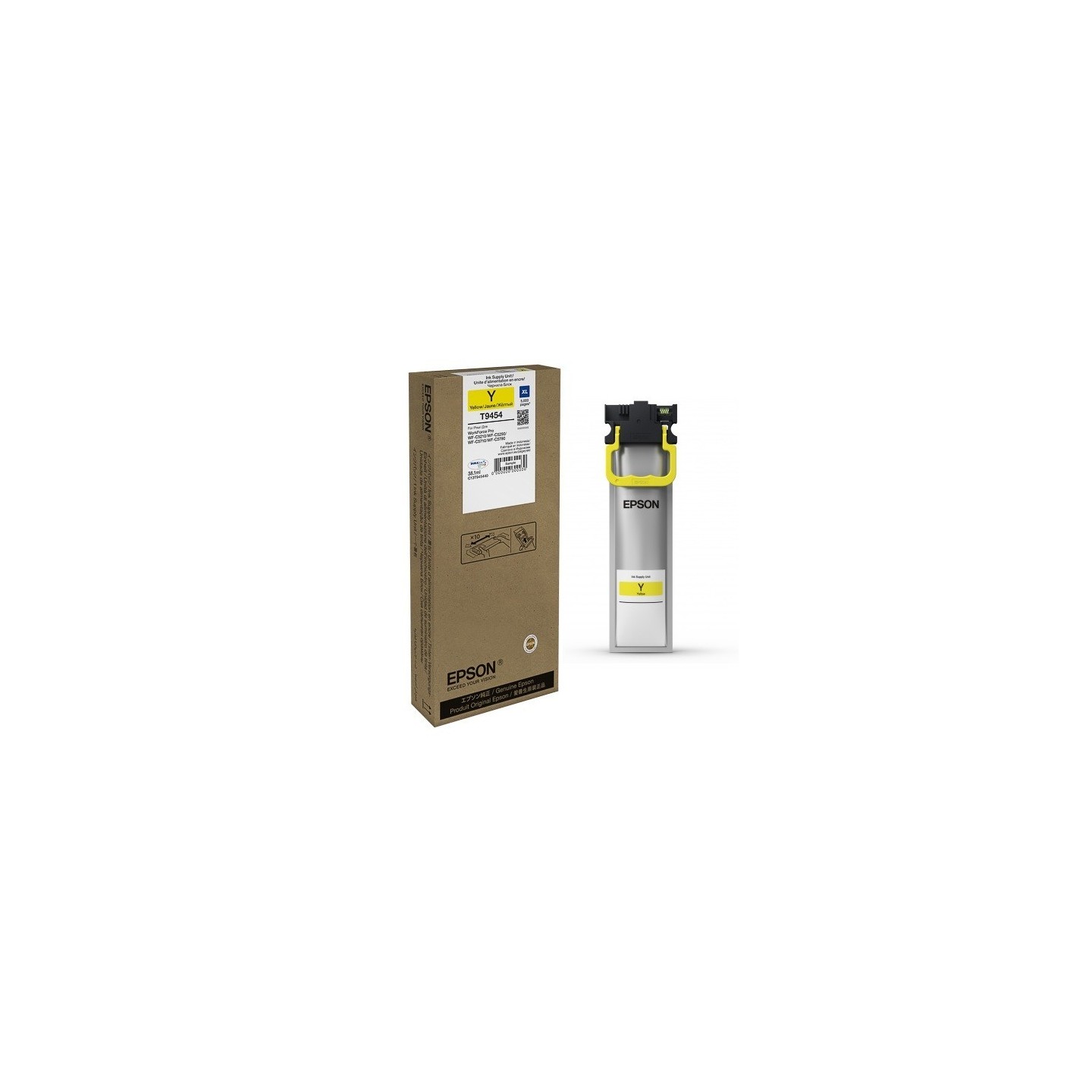 Cartouche Jaune XL Epson pour WorkForce pro WF-C5XXX (T9454)