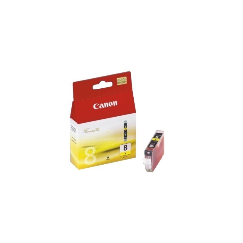 Cartouche d'encre Canon CLI-8Y Jaune, Toner Express : achat en ligne de Cartouche d'encre Canon CLI-8Y Jaune pour imprimante