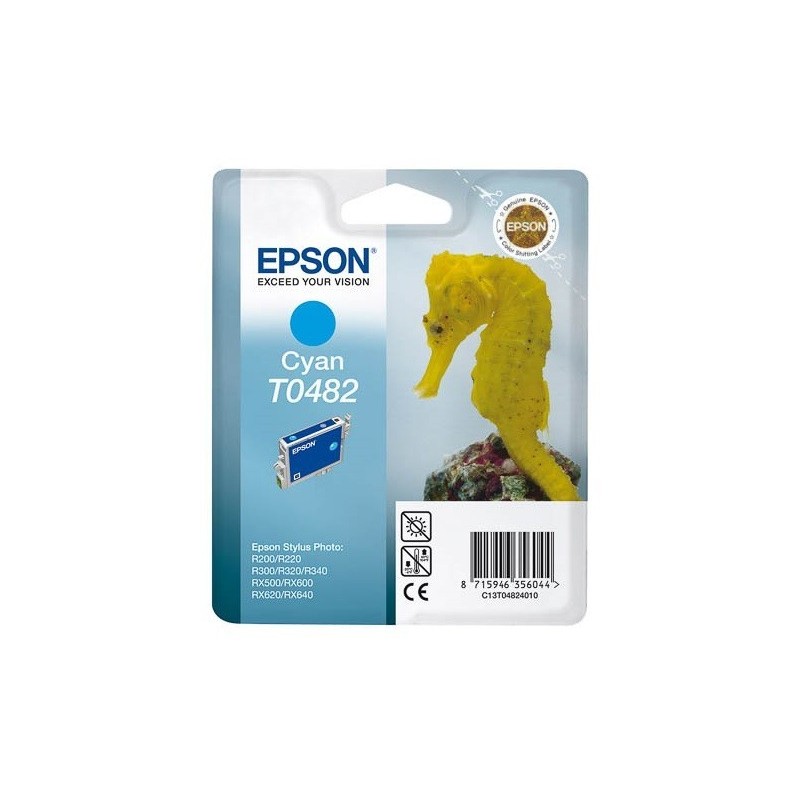 Cartouche d'encre Epson T0482 Cyan, Toner Express : achat en ligne de Cartouche d'encre Epson T0482 Cyan pour imprimante