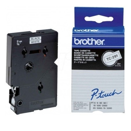 TC291 Ruban thermique en cassette Brother TC-291 9mm noir sur Blanc, Toner Express : achat en ligne 