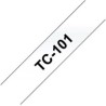 TC101 Ruban thermique en cassette 12mm Brother TC-101 Brother noir sur Transparent, Toner Express 