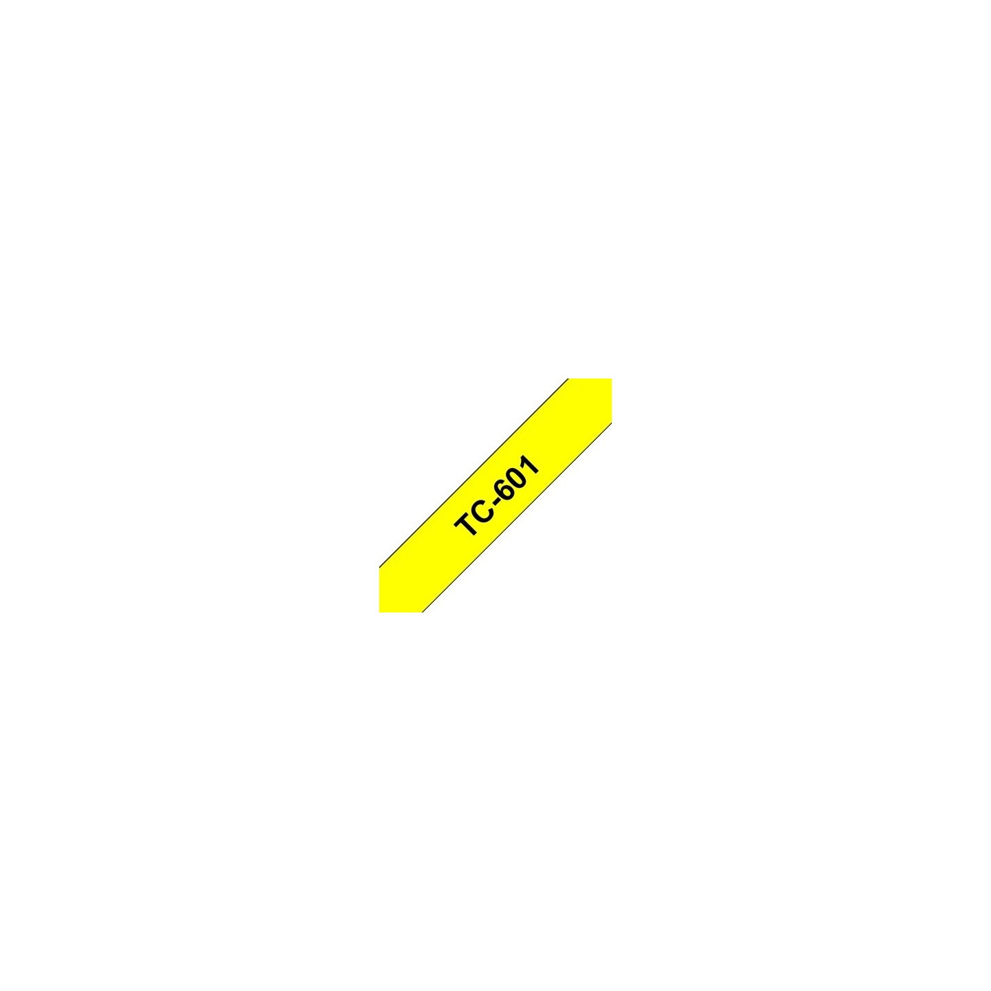 TC601 Ruban thermique en cassette 12mm Brother TC-601 Noir sur Jaune, Toner Express : achat en ligne 