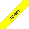 TC601 Ruban thermique en cassette 12mm Brother TC-601 Noir sur Jaune, Toner Express : achat en ligne 