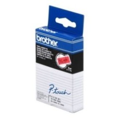 TC491 Ruban thermique en cassette 9mm Brother TC-491 noir sur Rouge, Toner Express : achat en ligne 
