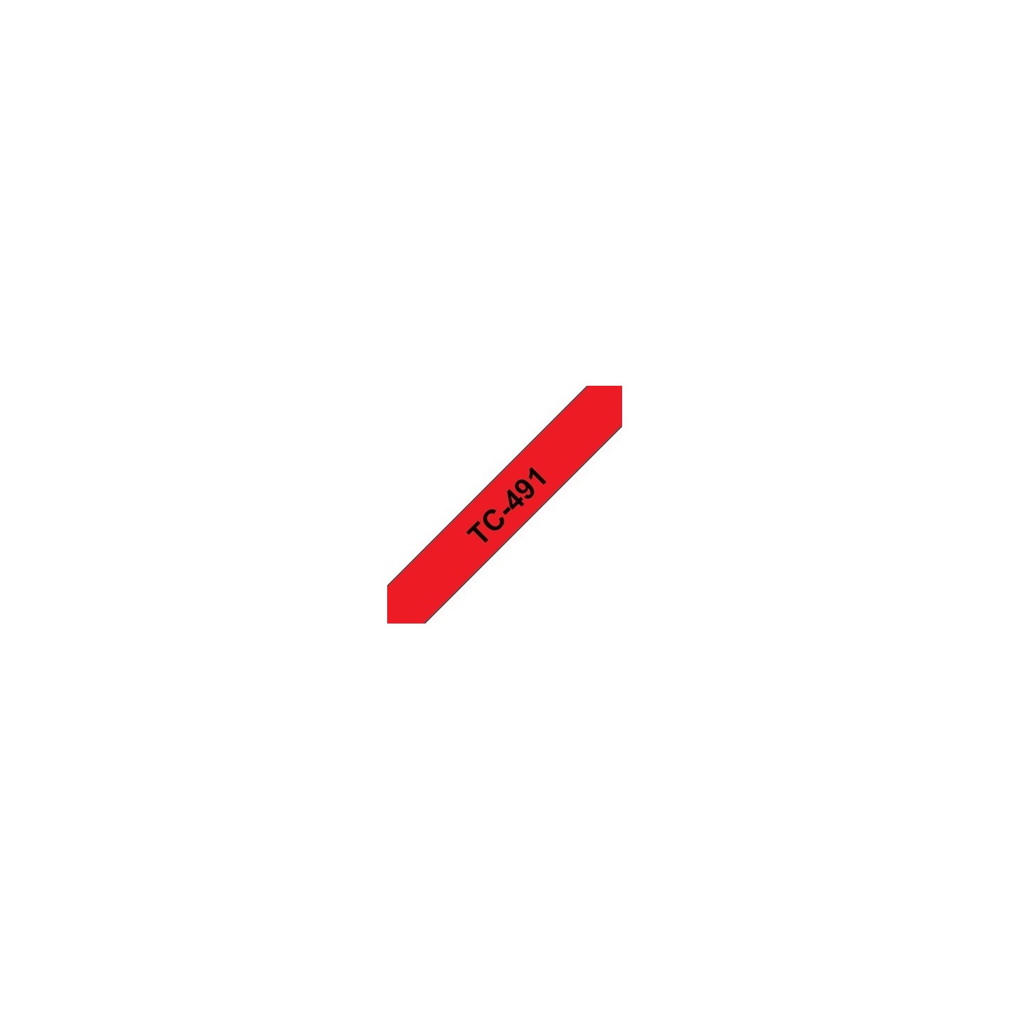 TC491 Ruban thermique en cassette 9mm Brother TC-491 noir sur Rouge, Toner Express : achat en ligne 
