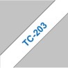 TC203 Ruban thermique en cassette 12mm Brother TC-203 Bleu sur Blanc, Toner Express : achat en ligne 