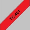 TC401 Ruban thermique en cassette 12mm Brother TC-401 Noir sur Rouge, Toner Express : achat en ligne 