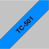 TC501 Ruban thermique en cassette 12mm BrotherTC-501 Noir sur Bleu, Toner Express : achat en ligne 