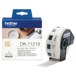 DK11219 Rouleau d'étiquettes DK-11219 Brother original – Noir sur blanc, 12 mm de diamètre pour QL500..., Toner Express