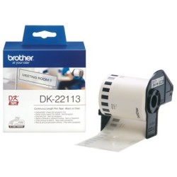 DK22113 Rouleau de film continu DK-22113 Brother original – Noir sur transparent, 62 mm pour QL500..., Toner Express